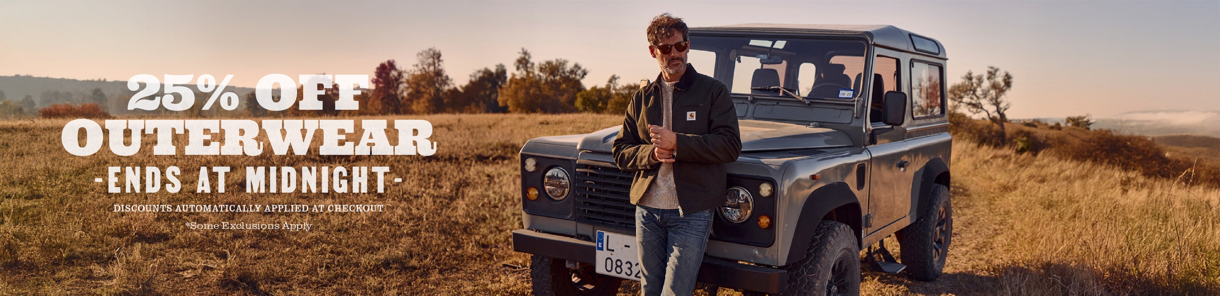 Holiday Sale - 25% Off Outerwear Promo