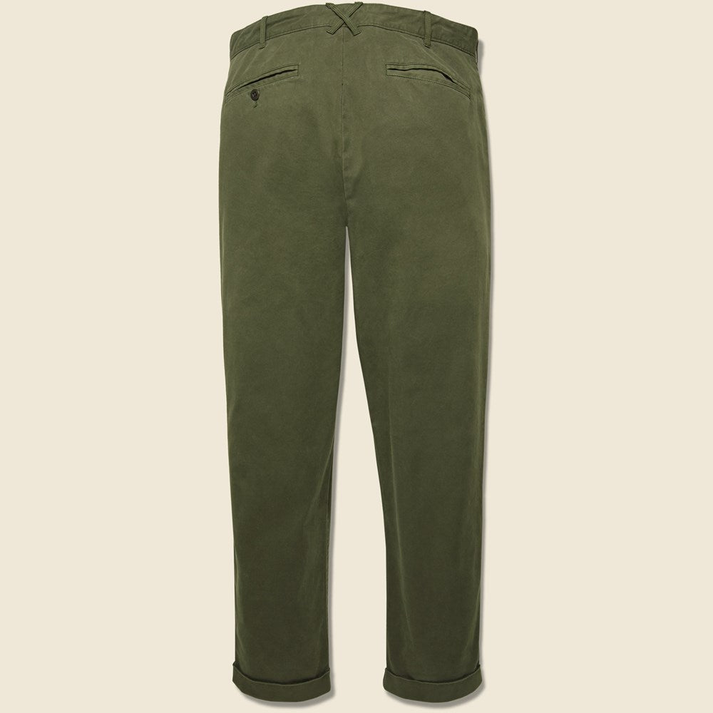 Standard Pleated Chino - Olive - Alex Mill - STAG Provisions - Pants - Twill