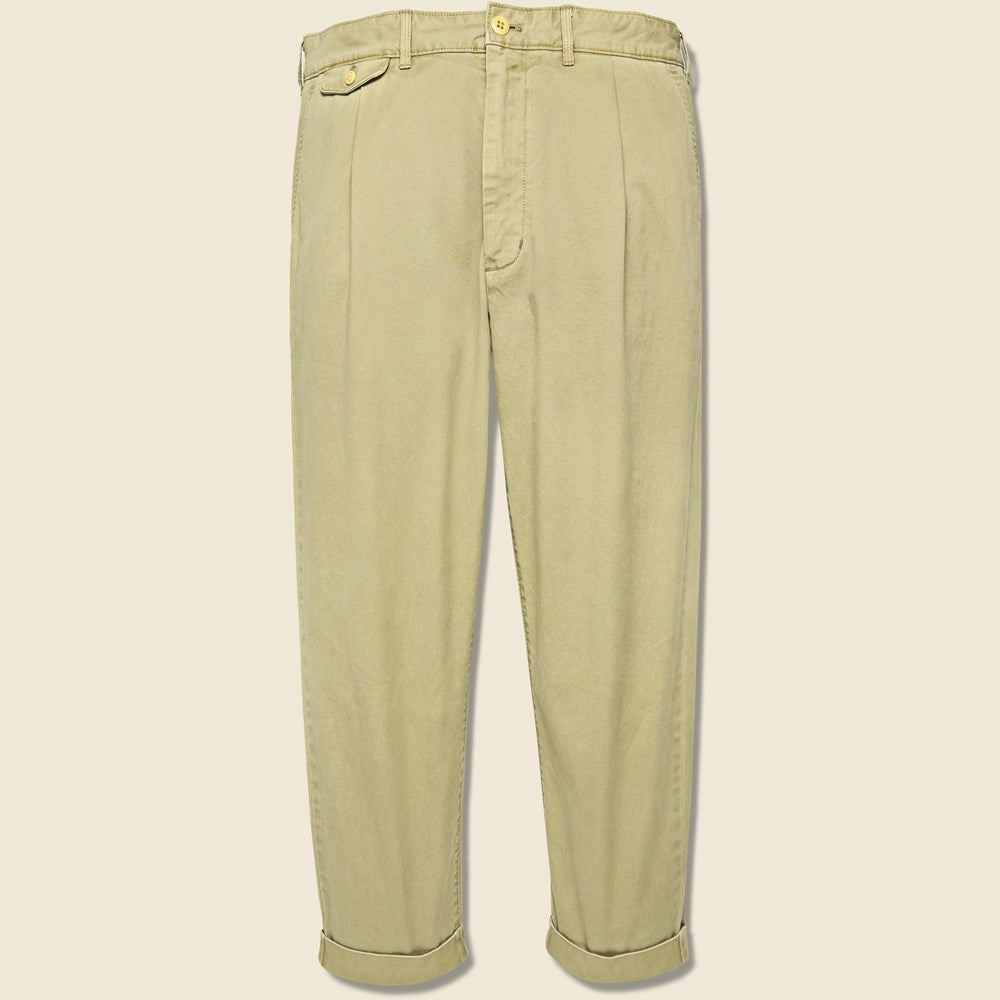 Standard Pleated Chino - Khaki - Alex Mill - STAG Provisions - Pants - Twill