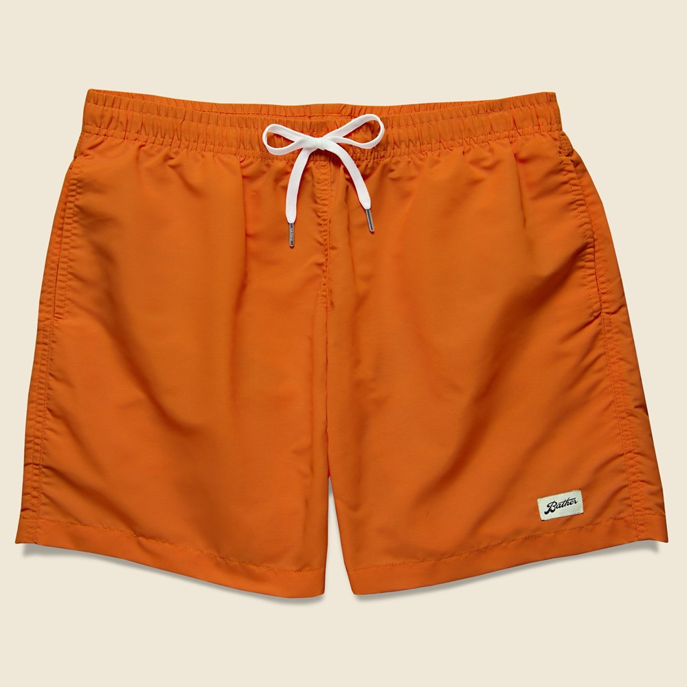 5.5" Solid Swim Trunks - Orange - Bather - STAG Provisions - Shorts - Swim