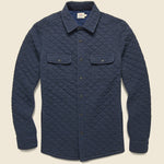 Epic Quilted Fleece CPO - Navy Melange - Faherty - STAG Provisions - Outerwear - Shirt Jacket