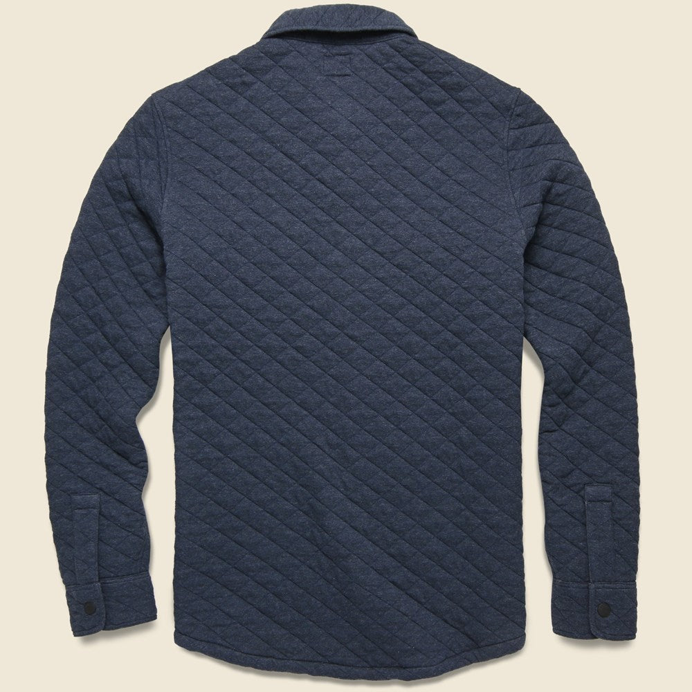 
                          Epic Quilted Fleece CPO - Navy Melange - Faherty - STAG Provisions - Outerwear - Shirt Jacket
                        