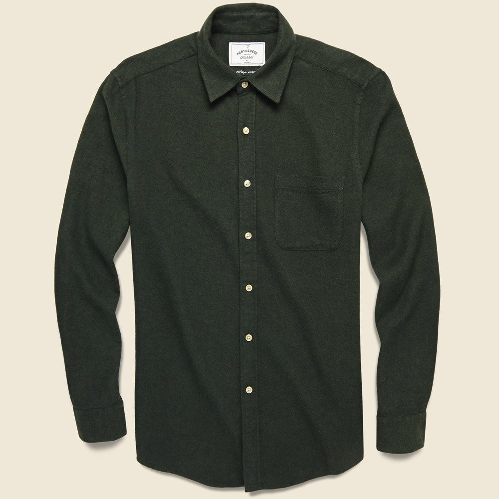 Flannel Teca Shirt - Green - Portuguese Flannel - STAG Provisions - Tops - L/S Woven - Solid