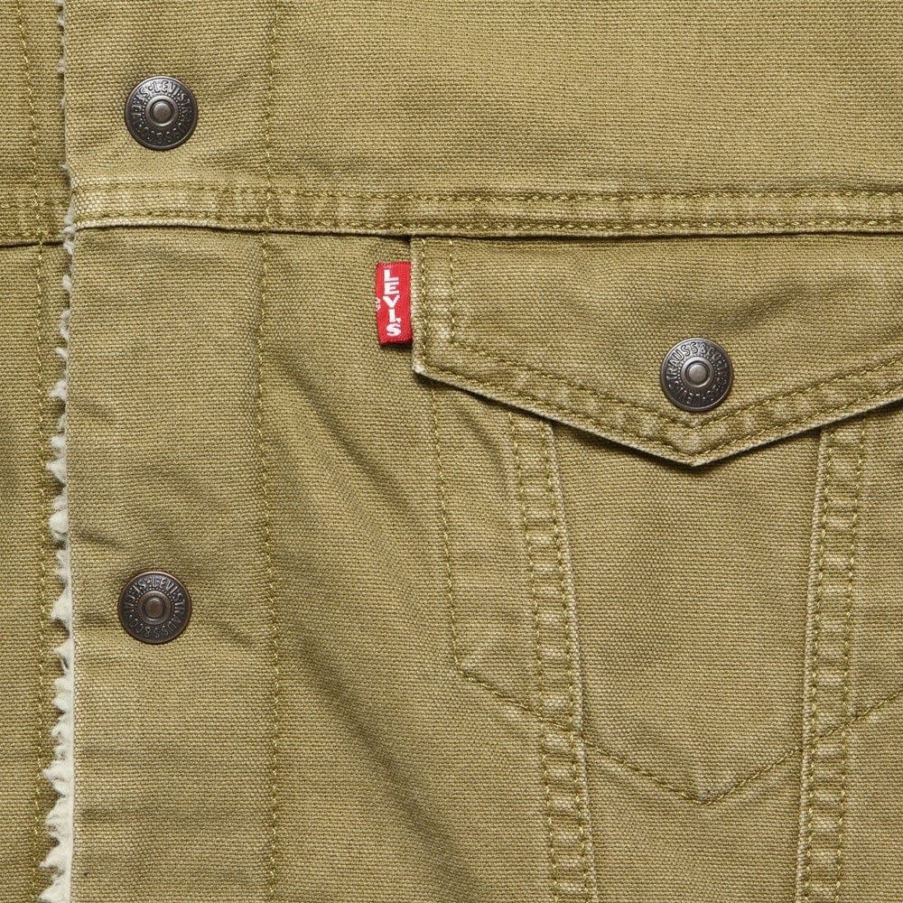 
                          Type III Sherpa Trucker Jacket - Washed Cougar Canvas - Levis Premium - STAG Provisions - Outerwear - Coat / Jacket
                        