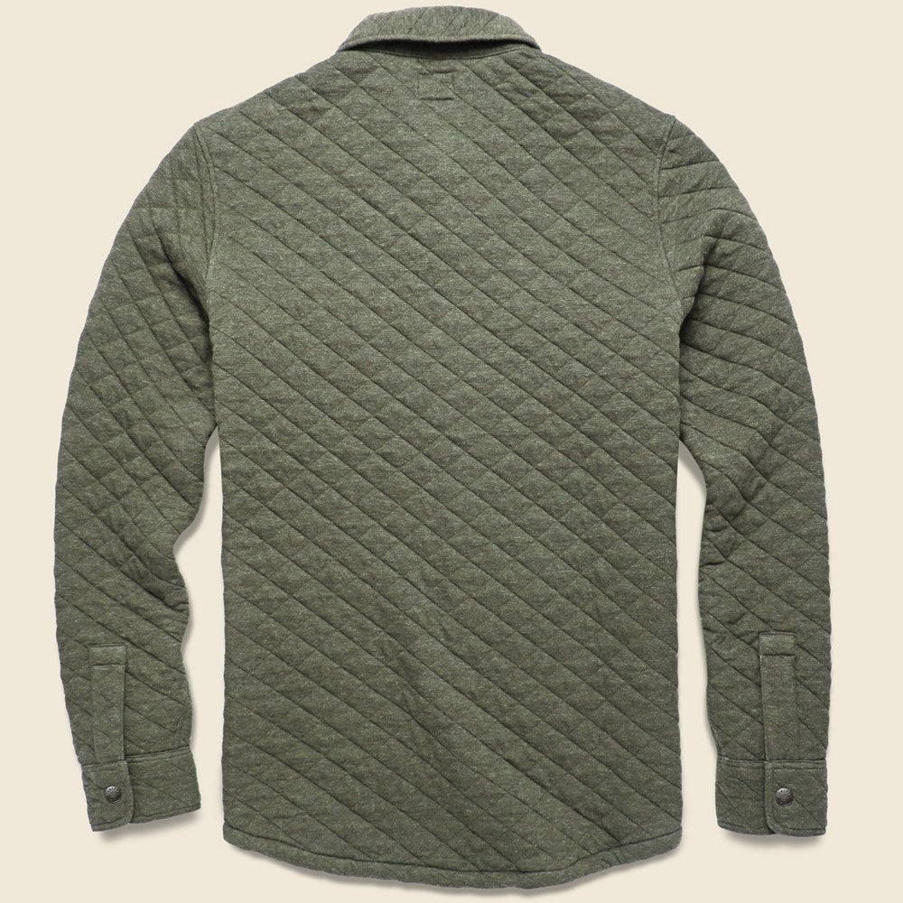 
                          Epic Quilted Fleece CPO - Olive Melange - Faherty - STAG Provisions - Outerwear - Shirt Jacket
                        