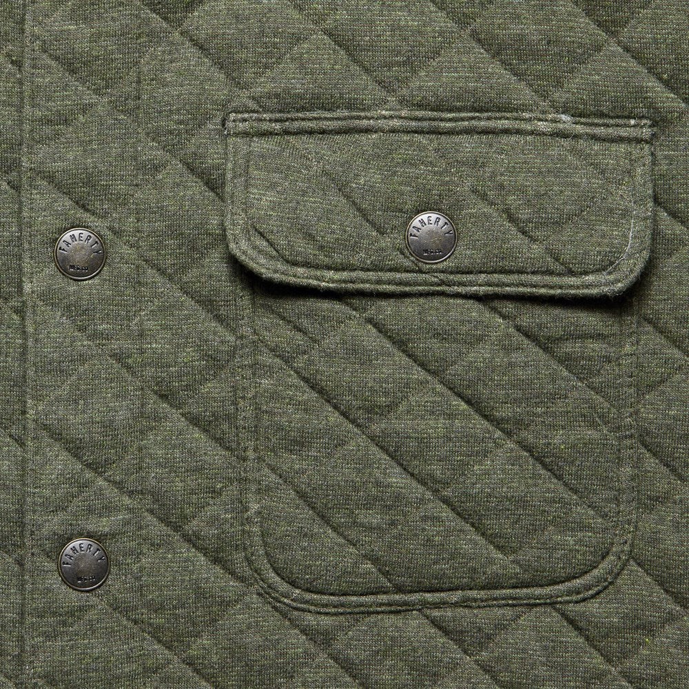 
                          Epic Quilted Fleece CPO - Olive Melange - Faherty - STAG Provisions - Outerwear - Shirt Jacket
                        