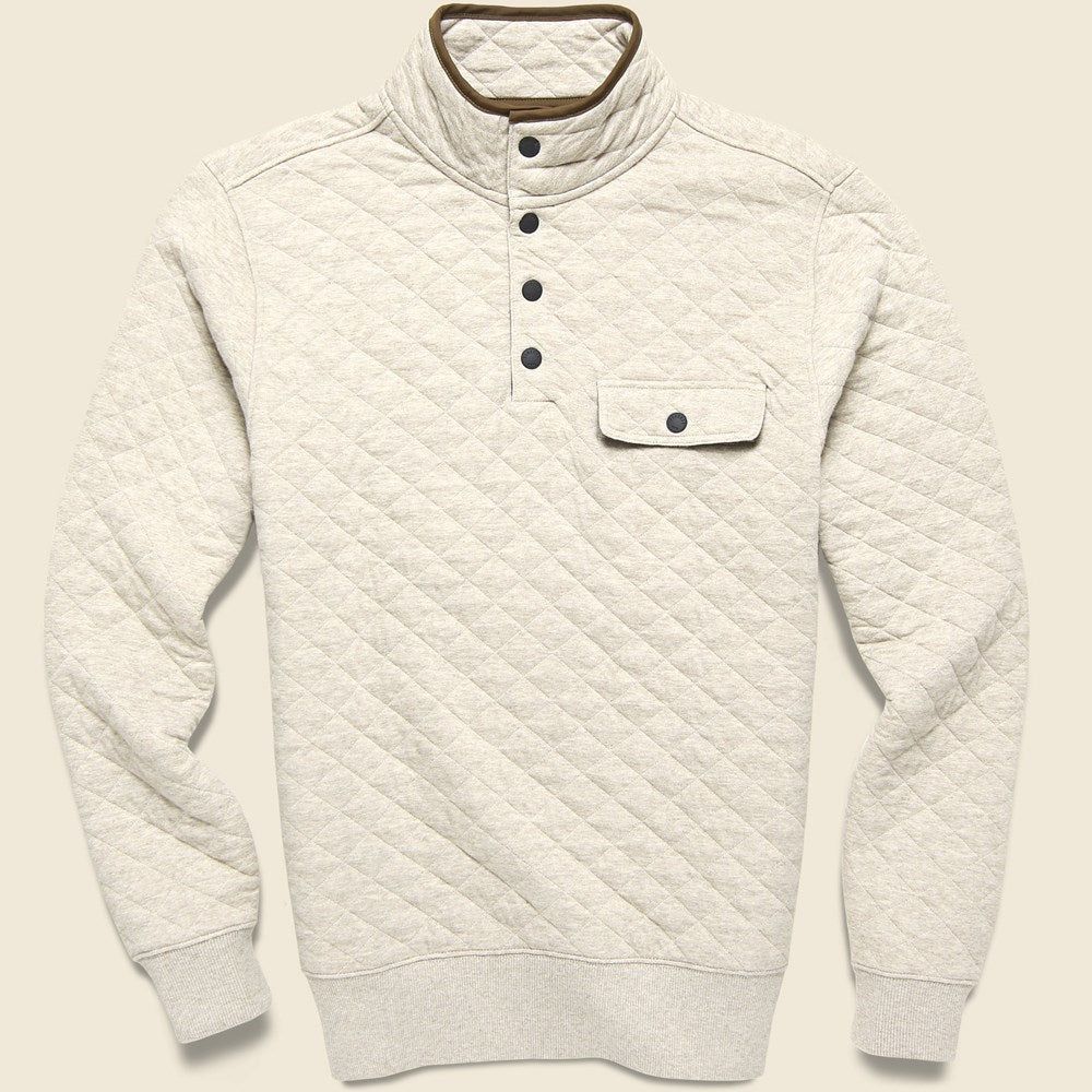 Epic Quilted Fleece Pullover - Oatmeal Melange