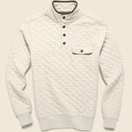 Epic Quilted Fleece Pullover - Oatmeal Melange - Faherty - STAG Provisions - Tops - Fleece / Sweatshirt