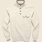 Epic Quilted Fleece Pullover - Oatmeal Melange - Faherty - STAG Provisions - Tops - Fleece / Sweatshirt