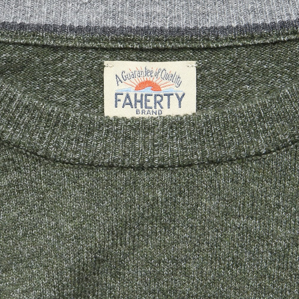 
                          Jackson Crew Sweater - Olive Heather - Faherty - STAG Provisions - Tops - Sweater
                        