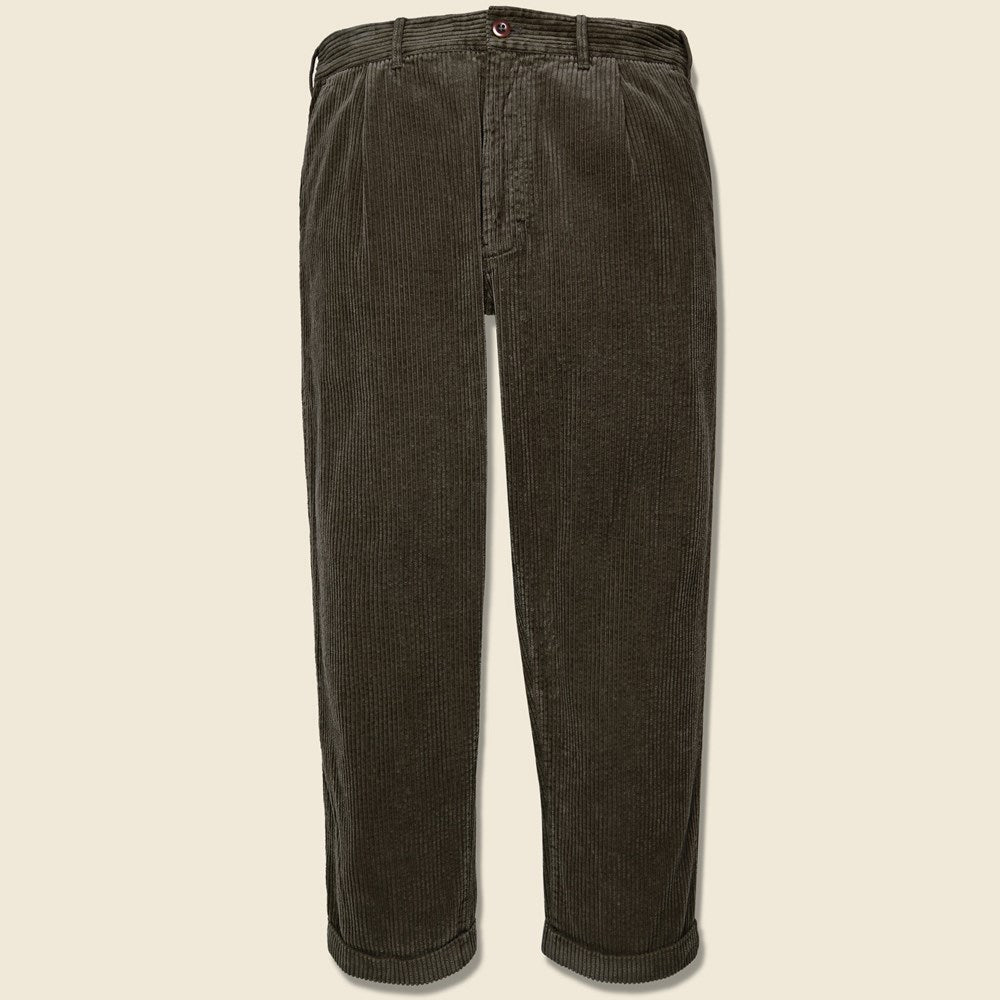 Corduroy Pleated Pant - Chocolate - Alex Mill - STAG Provisions - Pants - Corduroy