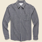 Reverse Tweed Snow Check Shirt - Blue - Corridor - STAG Provisions - Tops - L/S Woven - Plaid