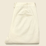 Standard Pleated Chino - Oat Milk - Alex Mill - STAG Provisions - Pants - Twill