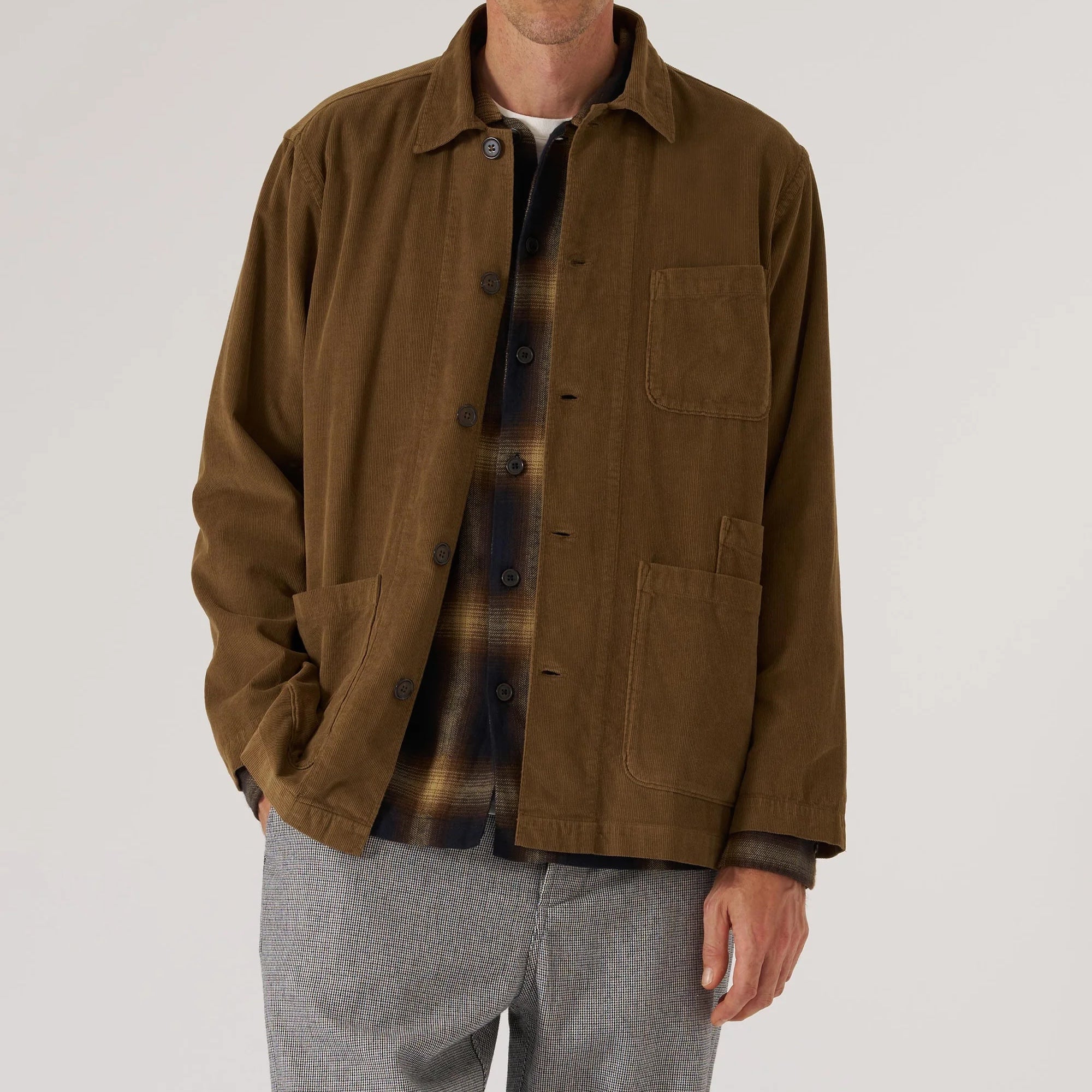 
                          Fine Cord Bakers Overshirt - Khaki
                        