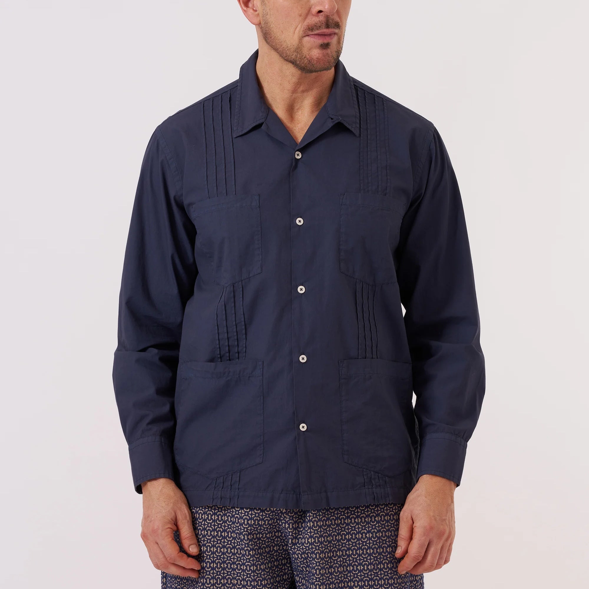 
                          Poplin Dwight Overshirt - Navy - Universal Works - STAG Provisions - Tops - L/S Woven - Overshirt
                        