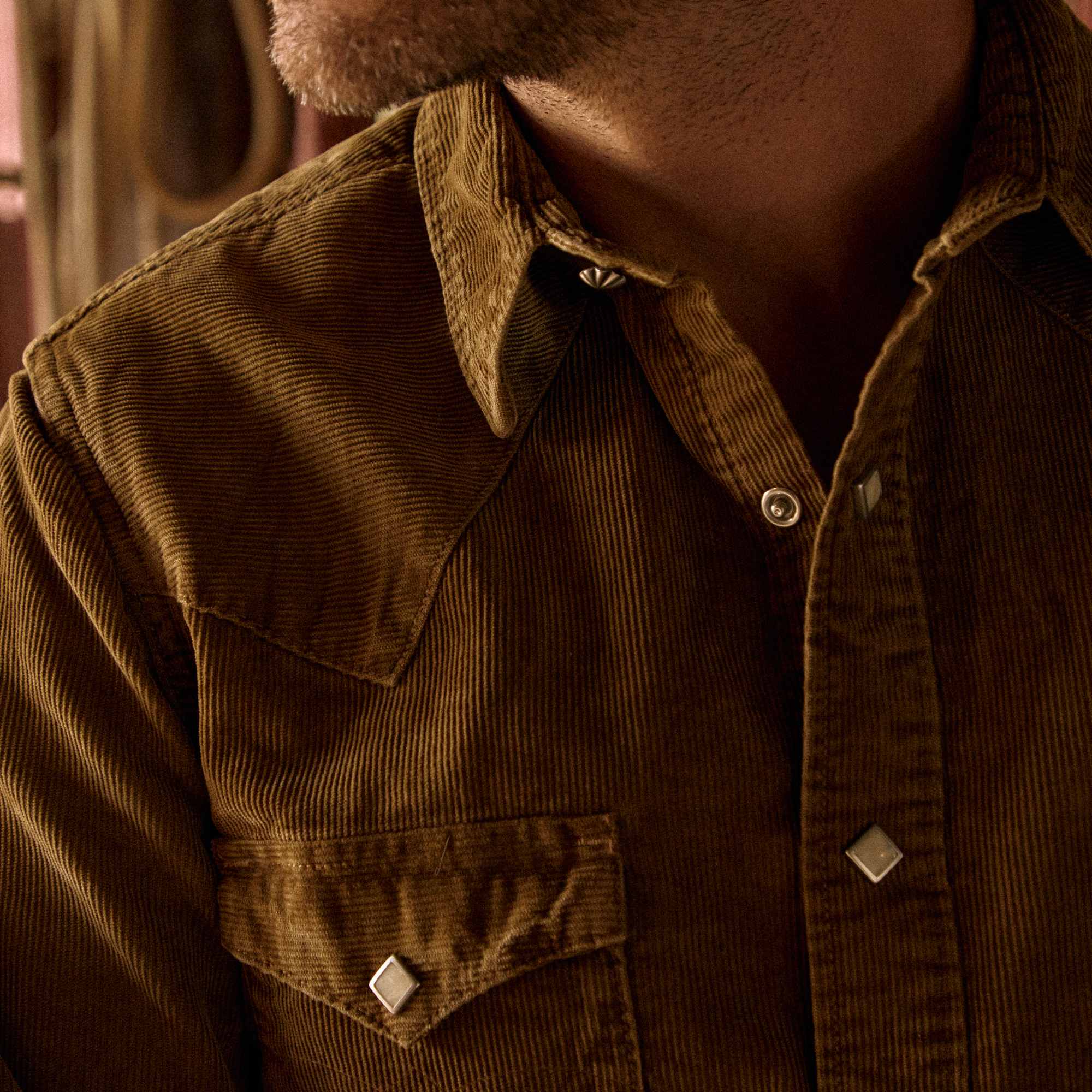 
                          Corduroy Western Shirt - Tan
                        