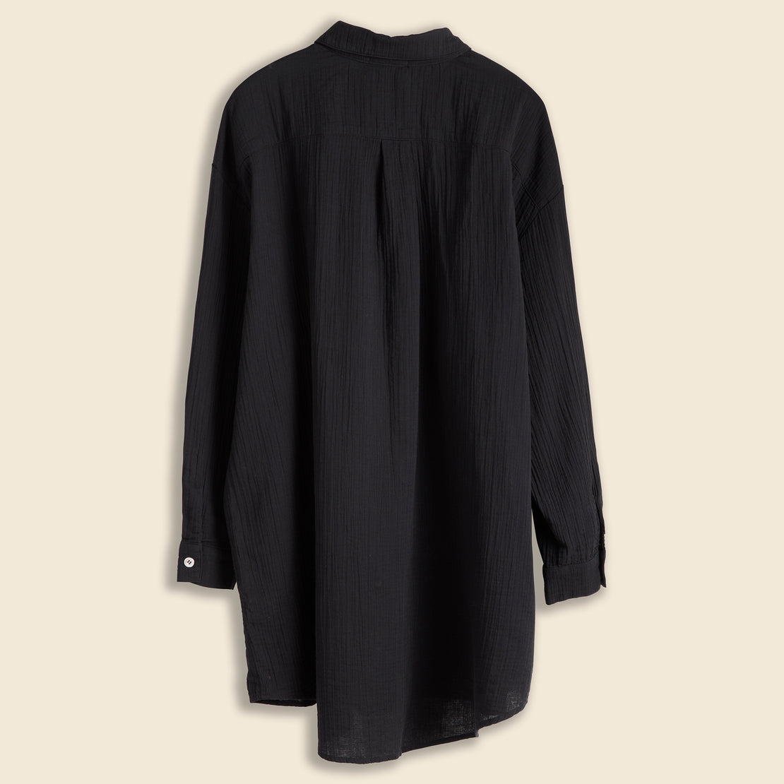Oversized Overlay Gauze Shirt - Black - Atelier Delphine - STAG Provisions - W - Tops - L/S Woven