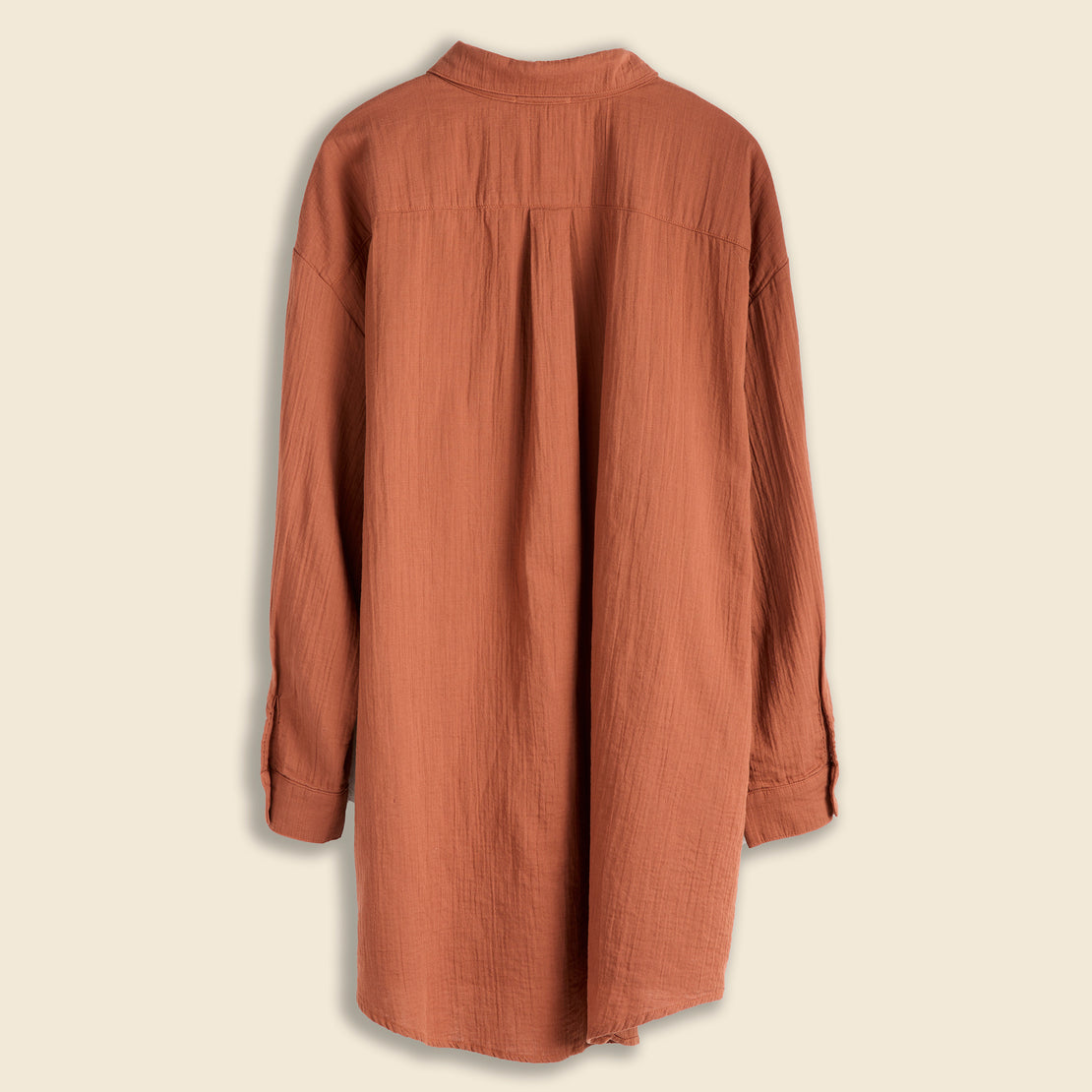 Oversized Overlay Gauze Shirt - Brick - Atelier Delphine - STAG Provisions - W - Tops - L/S Woven