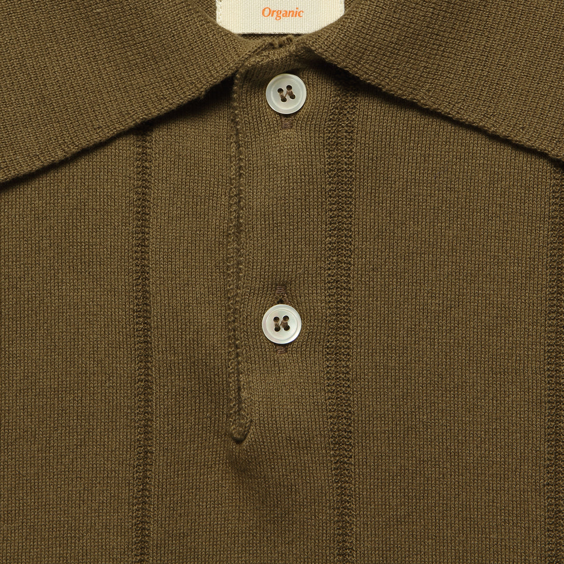 Knit Jacobs Polo - Desert Palm Brown - Far Afield - STAG Provisions - Tops - S/S Knit