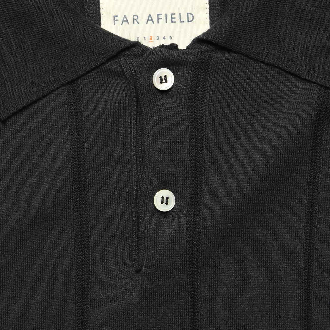Knit Jacobs Polo - Meteorite Black - Far Afield - STAG Provisions - Tops - S/S Knit