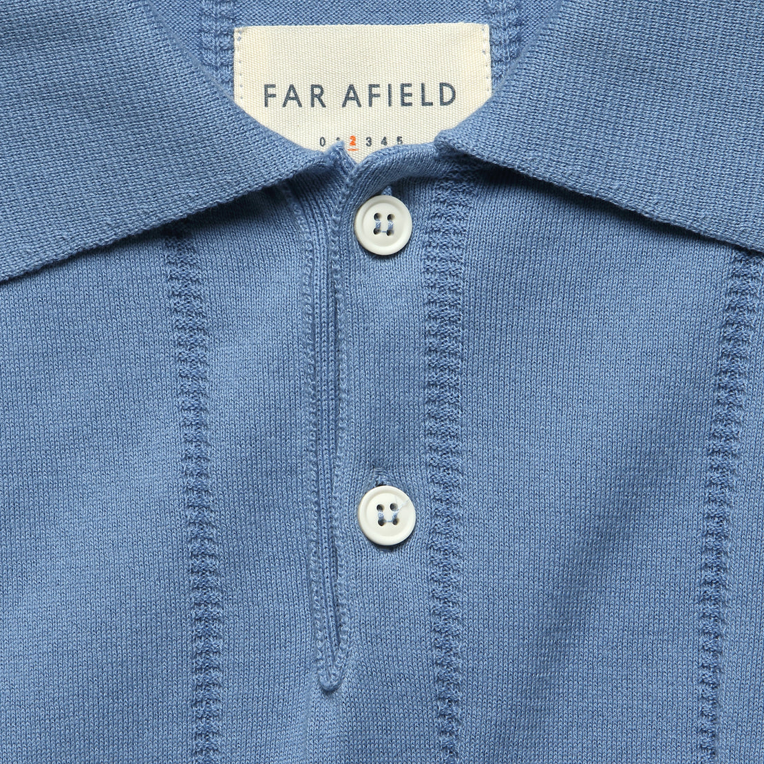 Knit Jacobs Polo - Allure Blue - Far Afield - STAG Provisions - Tops - S/S Knit