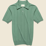 Knit Jacobs Polo - Comfrey Green - Far Afield - STAG Provisions - Tops - S/S Knit