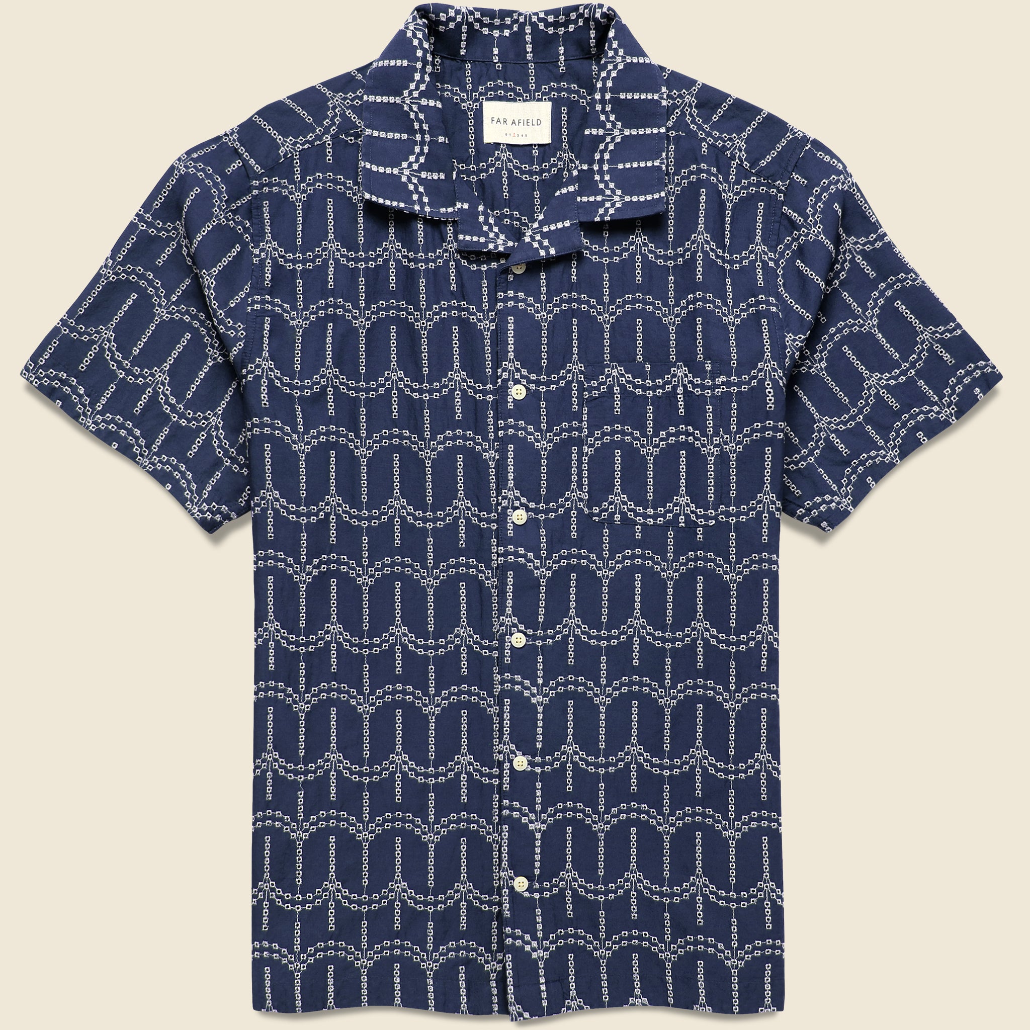 Stachio Shirt - Palm Tree Navy