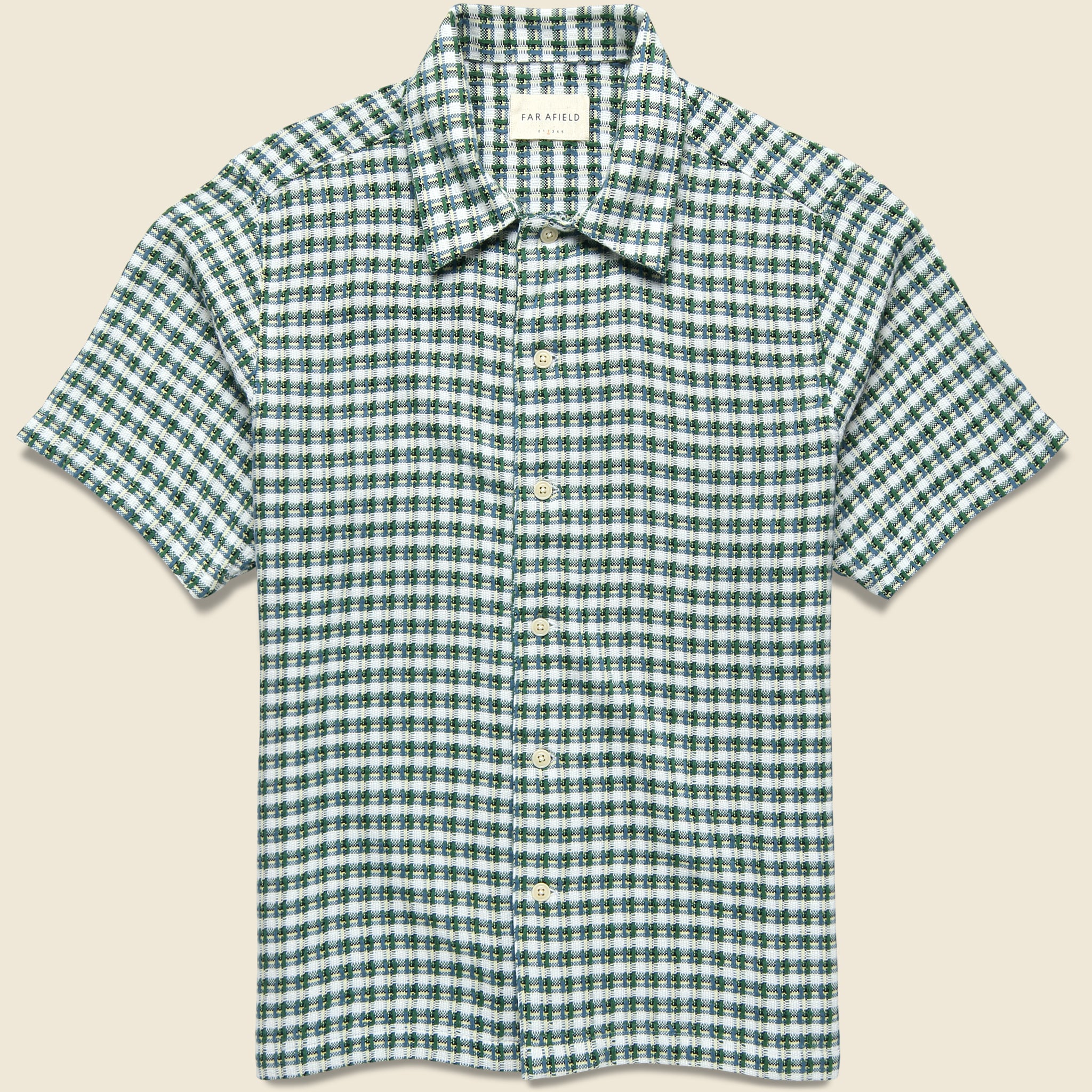 Busey Shirt - Dobby Check Green