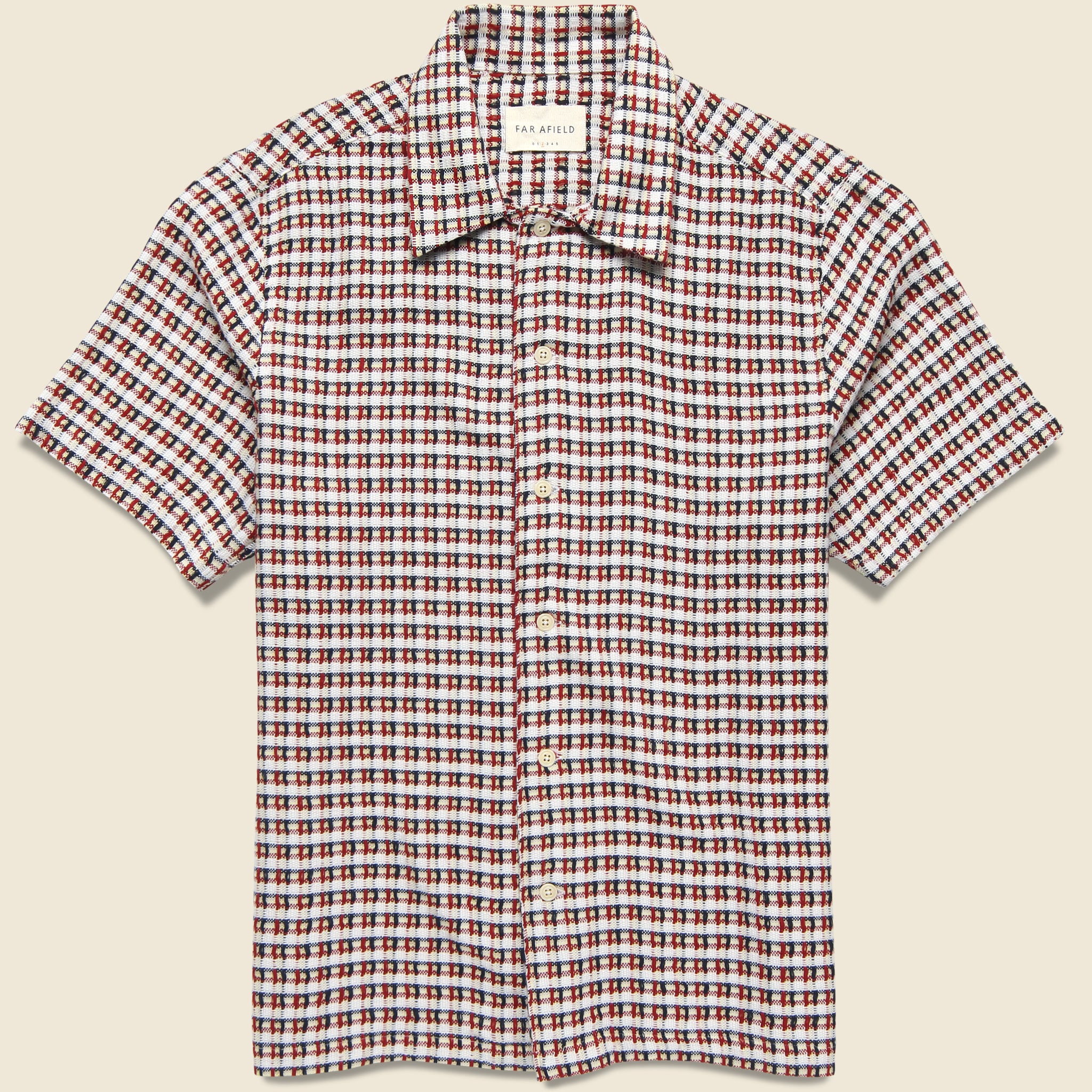 Busey Shirt - Dobby Check Red