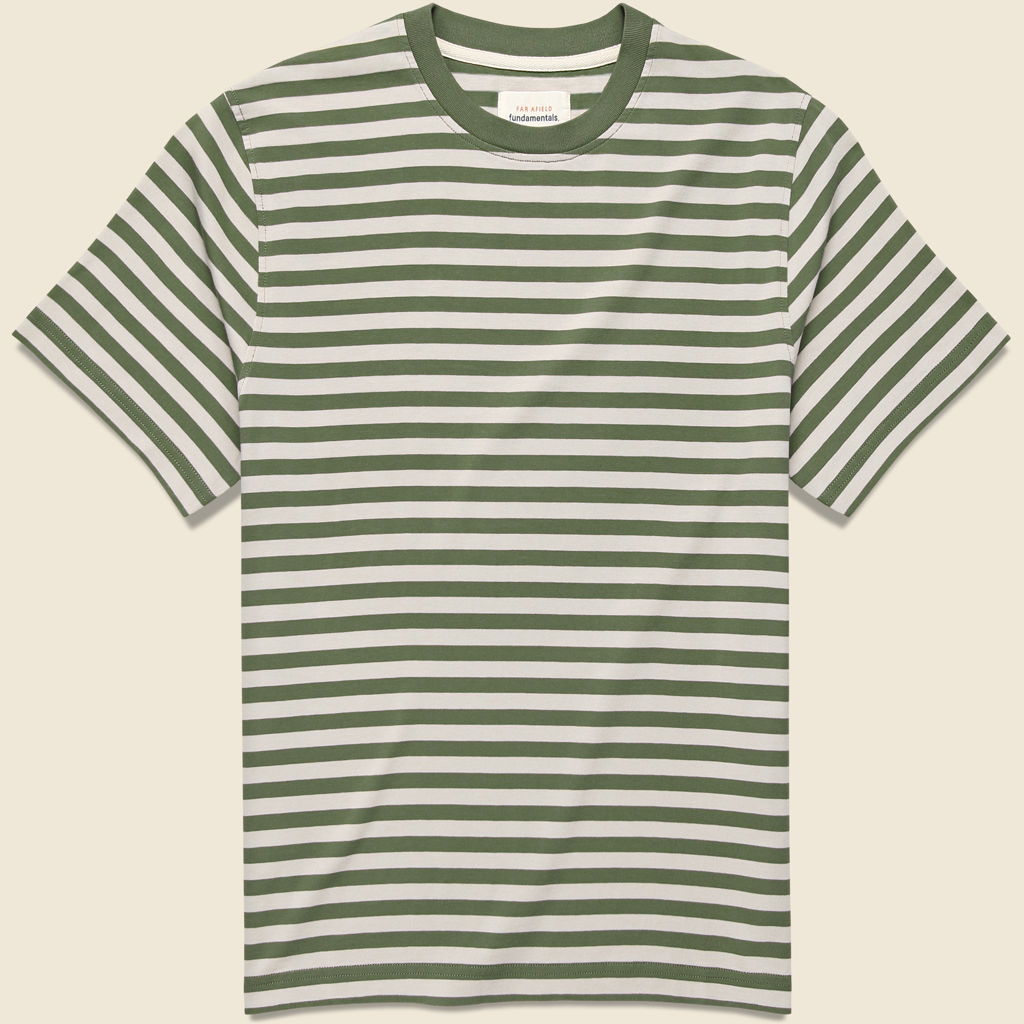 Breton Stripe Tee - Green/Sand - Far Afield - STAG Provisions - Tops - S/S Tee