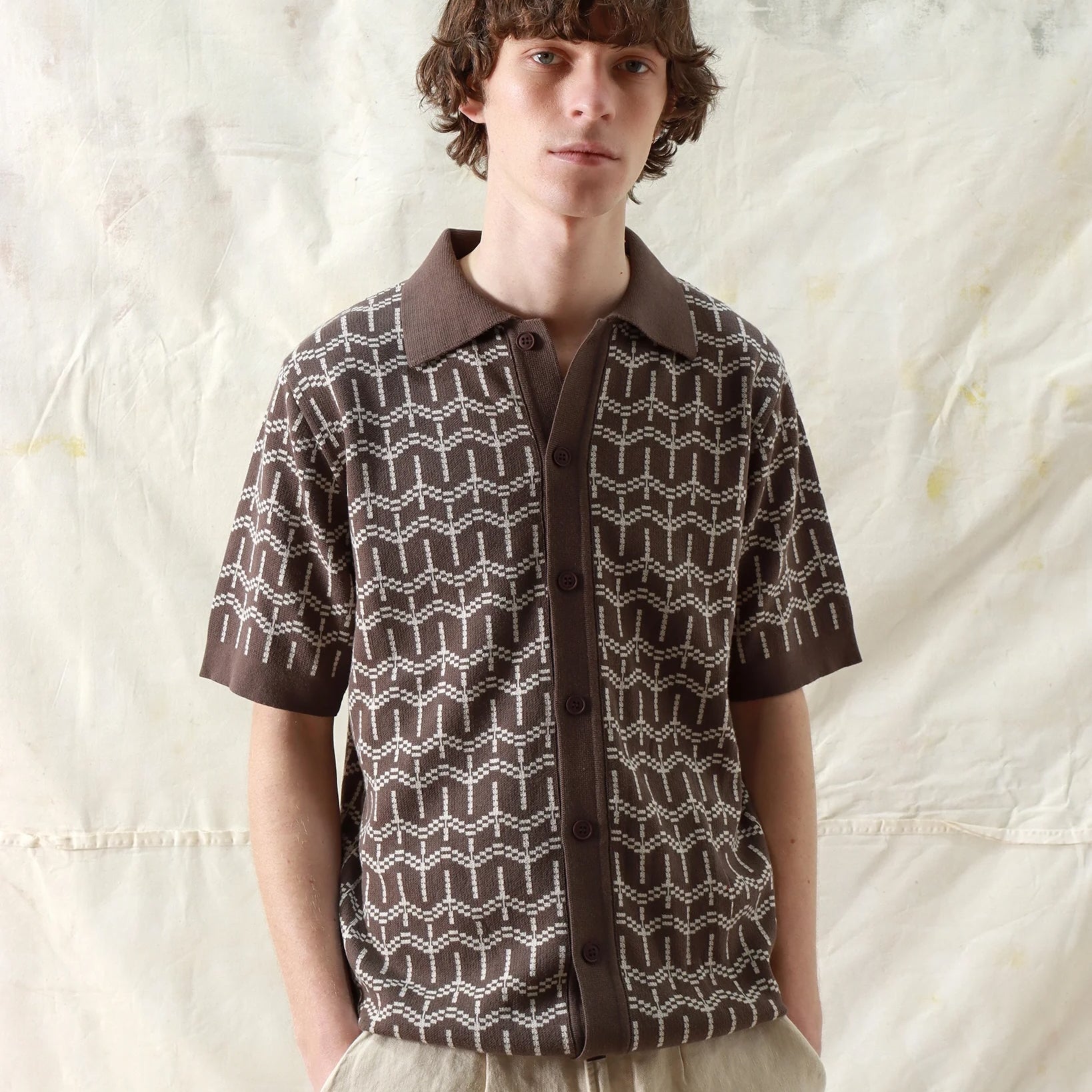 Zig Cardigan - Palm Tree Brown - Far Afield - STAG Provisions - Tops - S/S Knit