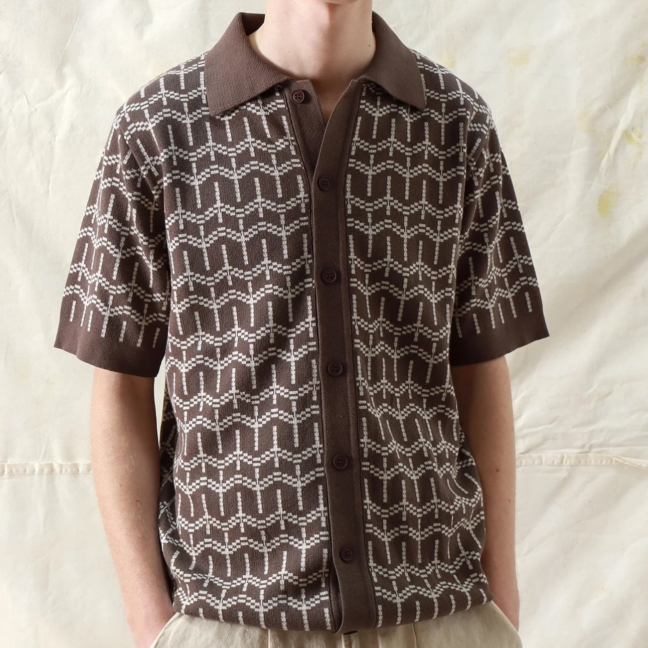 Zig Cardigan - Palm Tree Brown - Far Afield - STAG Provisions - Tops - S/S Knit
