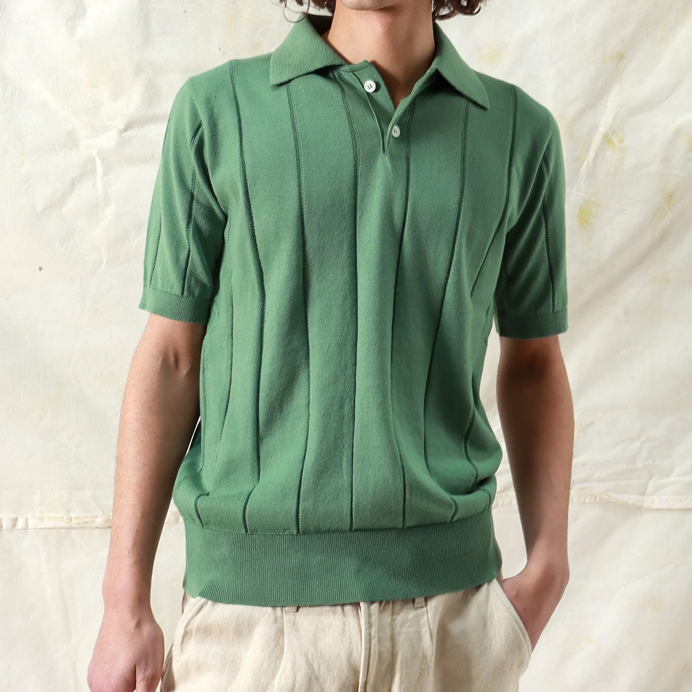 
                          Knit Jacobs Polo - Comfrey Green - Far Afield - STAG Provisions - Tops - S/S Knit
                        