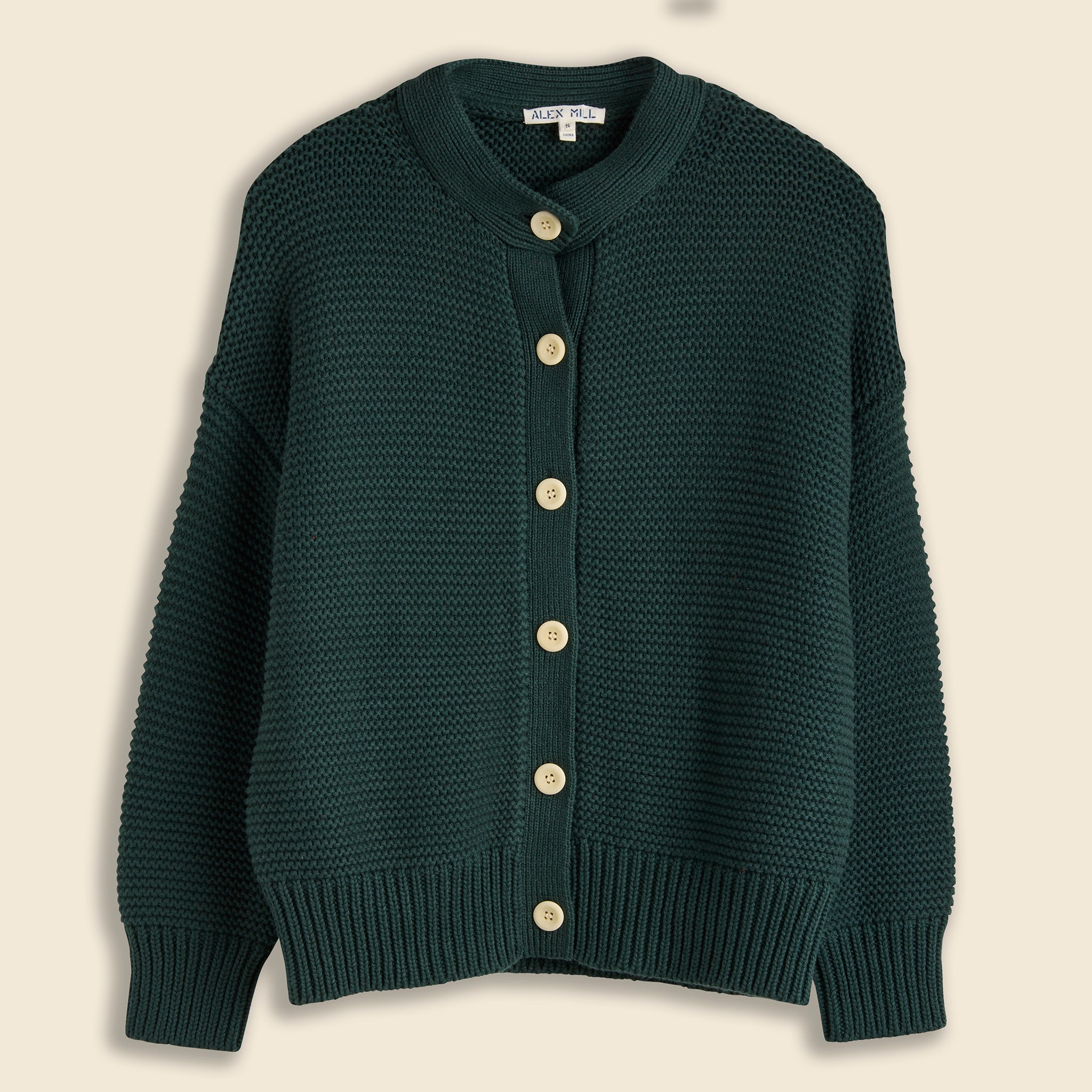 Nico Chunky Cardigan - Dark Spruce - Alex Mill - STAG Provisions - W - Tops - Sweater