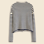 Taylor Cardigan in Striped Cotton Cashmere Blend - Navy/Ivory Stripe - Alex Mill - STAG Provisions - W - Tops - Sweater