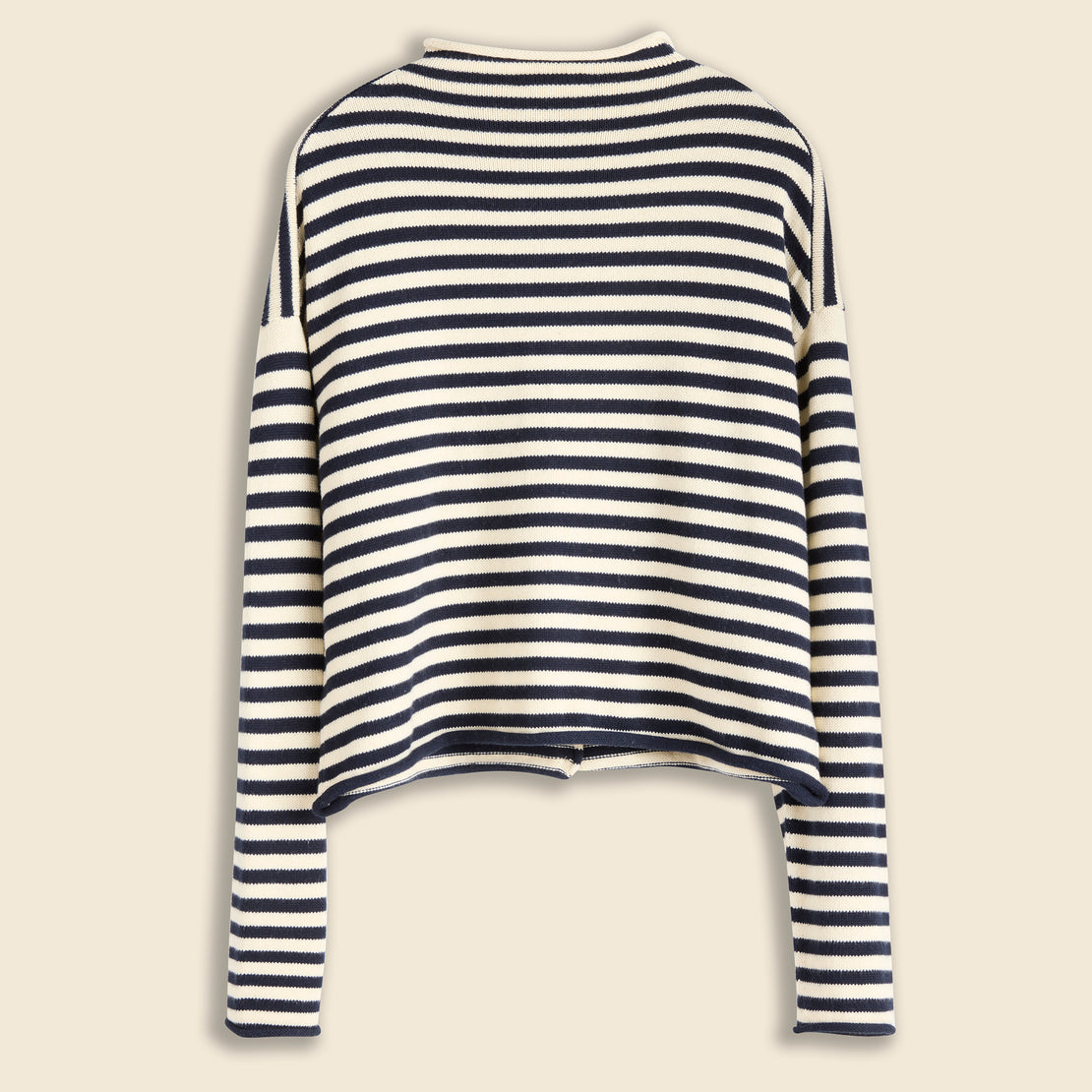 Taylor Cardigan in Striped Cotton Cashmere Blend - Navy/Ivory Stripe - Alex Mill - STAG Provisions - W - Tops - Sweater