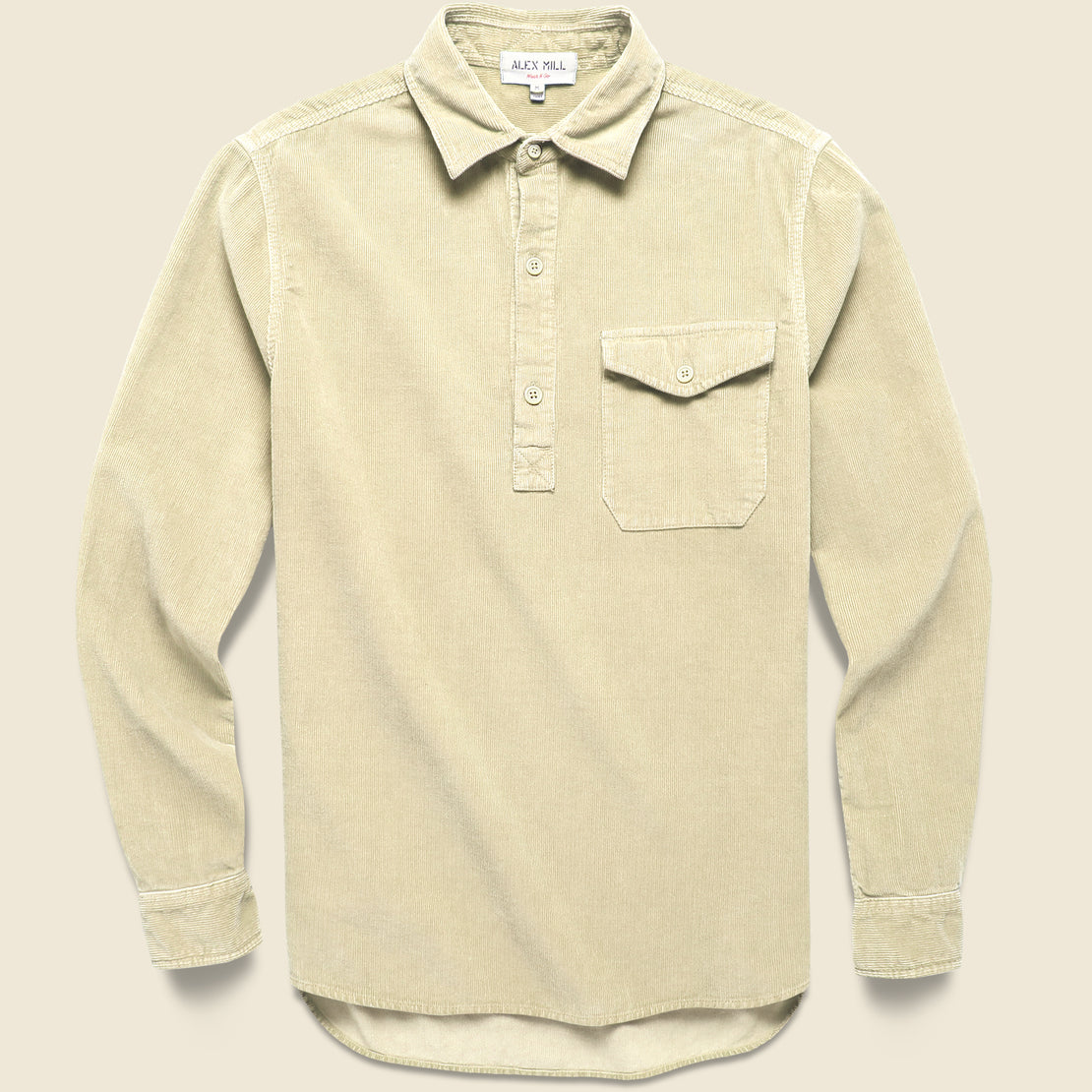 Popover Cord Shirt - Putty