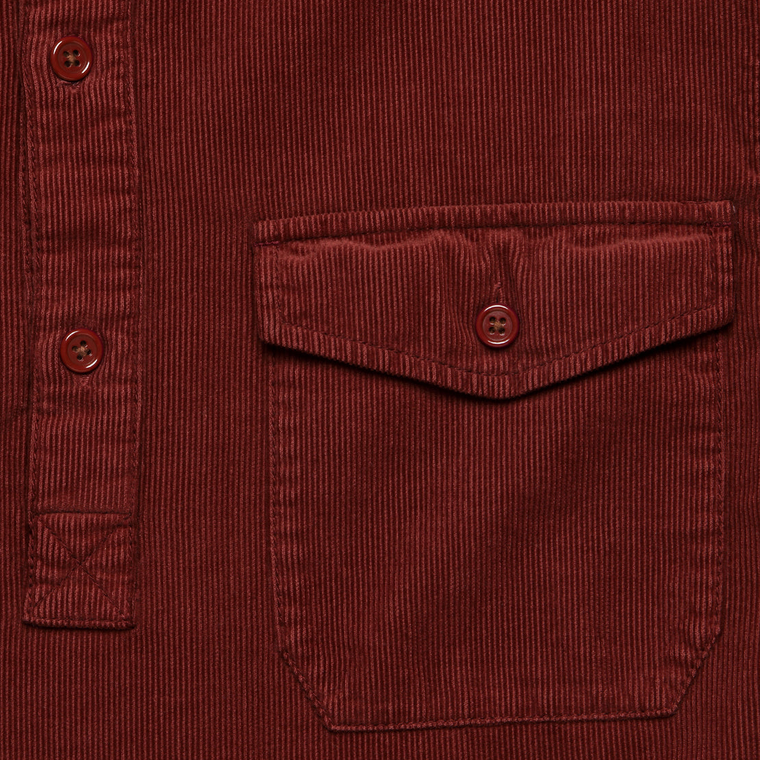 Popover Cord Shirt - Dark Currant - Alex Mill - STAG Provisions - Tops - L/S Woven - Corduroy