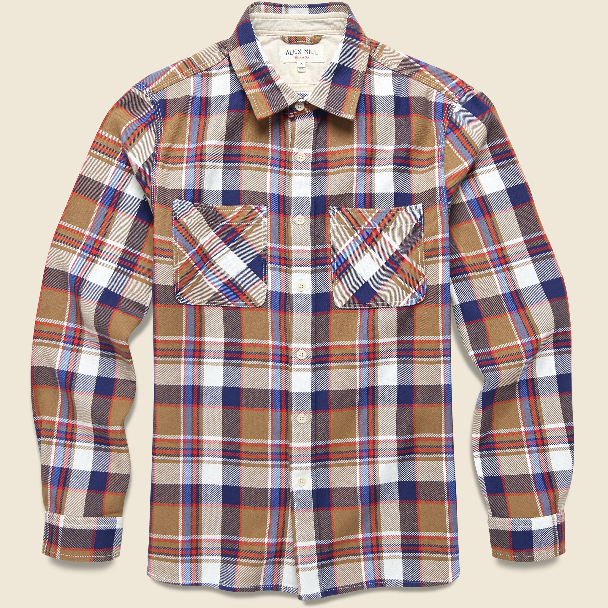 Flannel Chore Shirt - Golden Khaki - Alex Mill - STAG Provisions - Tops - L/S Woven - Plaid