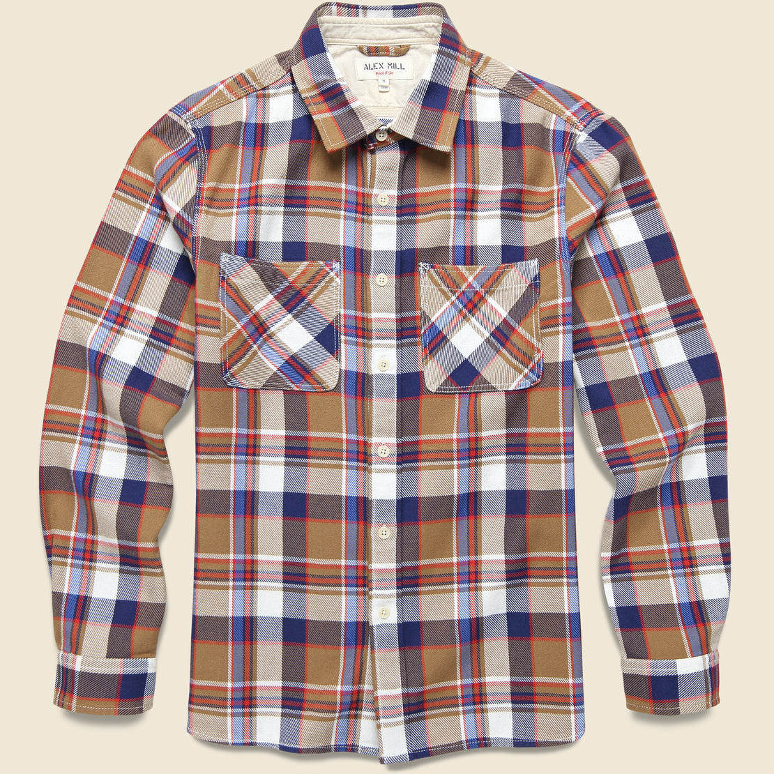 Alex Mill Flannel Chore Shirt - Golden Khaki