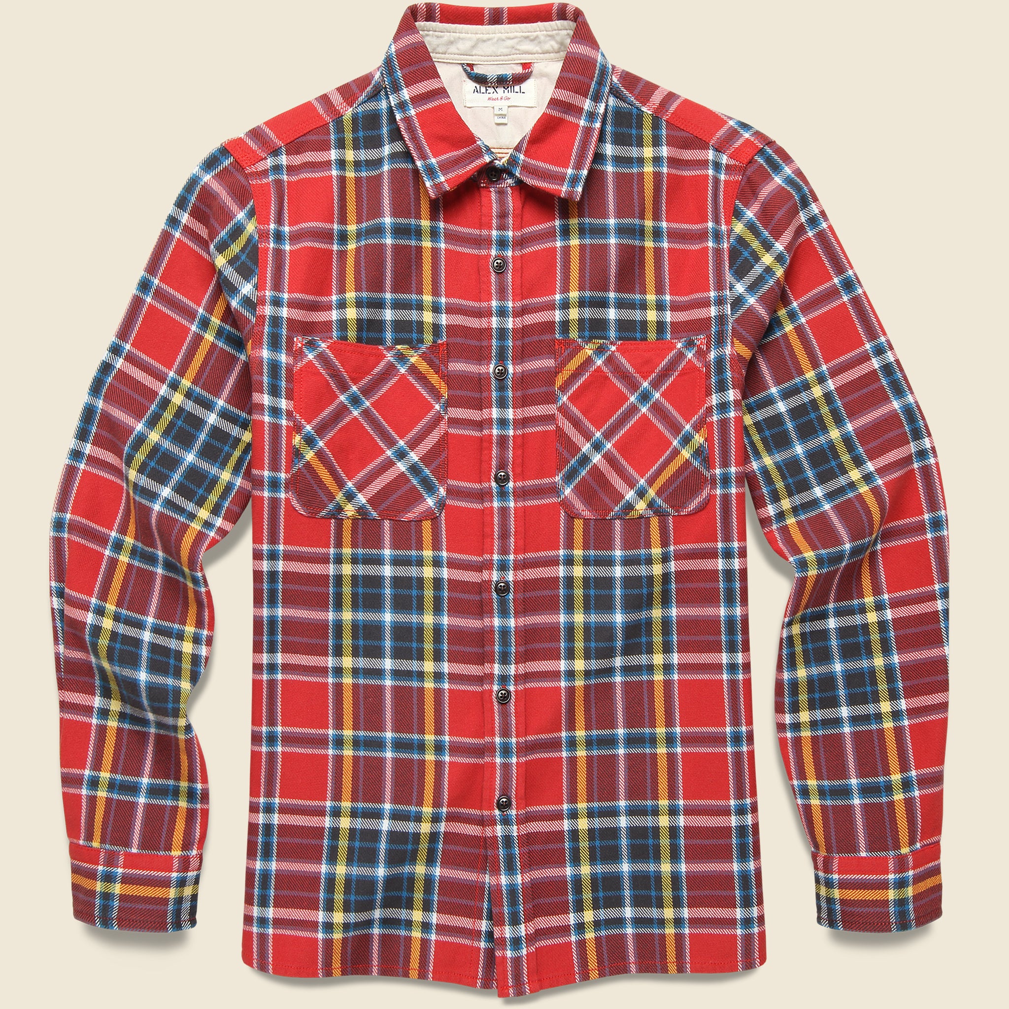 Flannel Chore Shirt - Red - Alex Mill - STAG Provisions - Tops - L/S Woven - Plaid