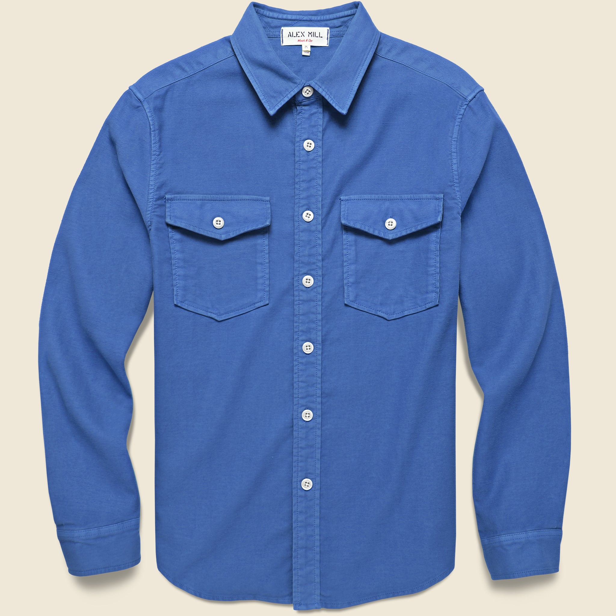 Chamois Frontier Shirt - Washed Cobalt - Alex Mill - STAG Provisions - Tops - L/S Woven - Solid