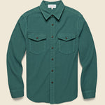 Frontier Chamois Shirt - Green - Alex Mill - STAG Provisions - Tops - L/S Woven - Solid