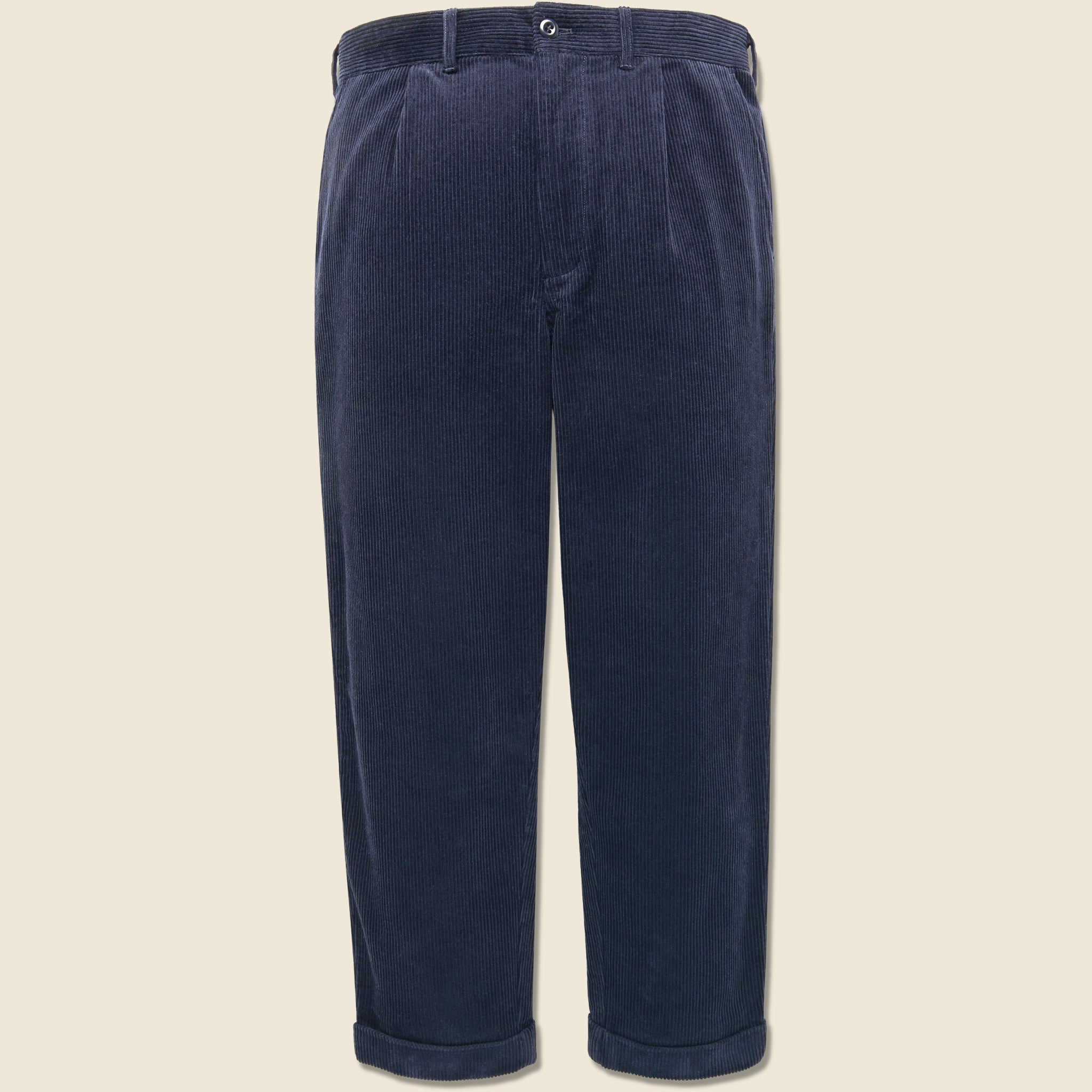 Corduroy Pleated Pant - Navy - Alex Mill - STAG Provisions - Pants - Corduroy