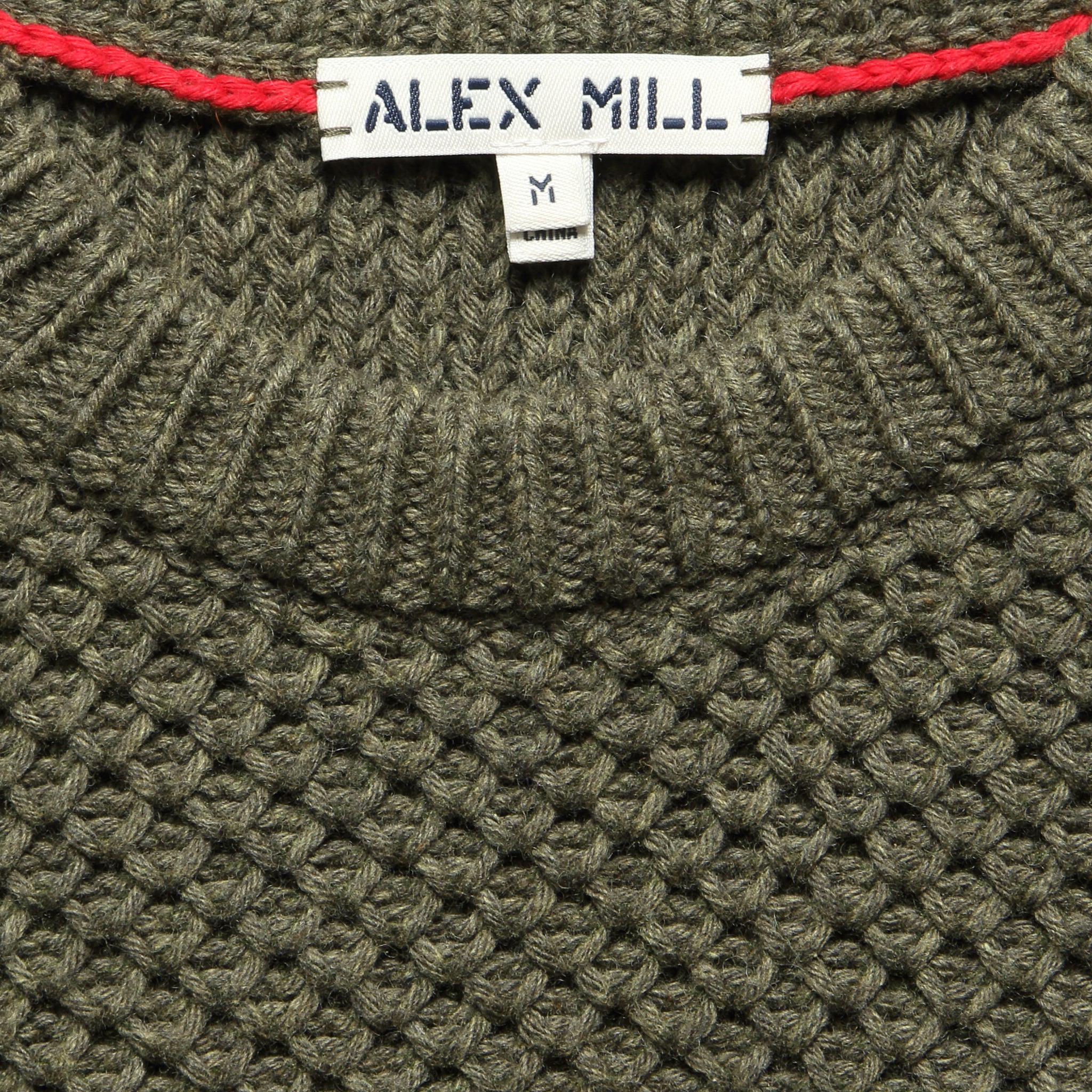 
                          Honeycomb Crewneck - Olive - Alex Mill - STAG Provisions - Tops - Sweater
                        