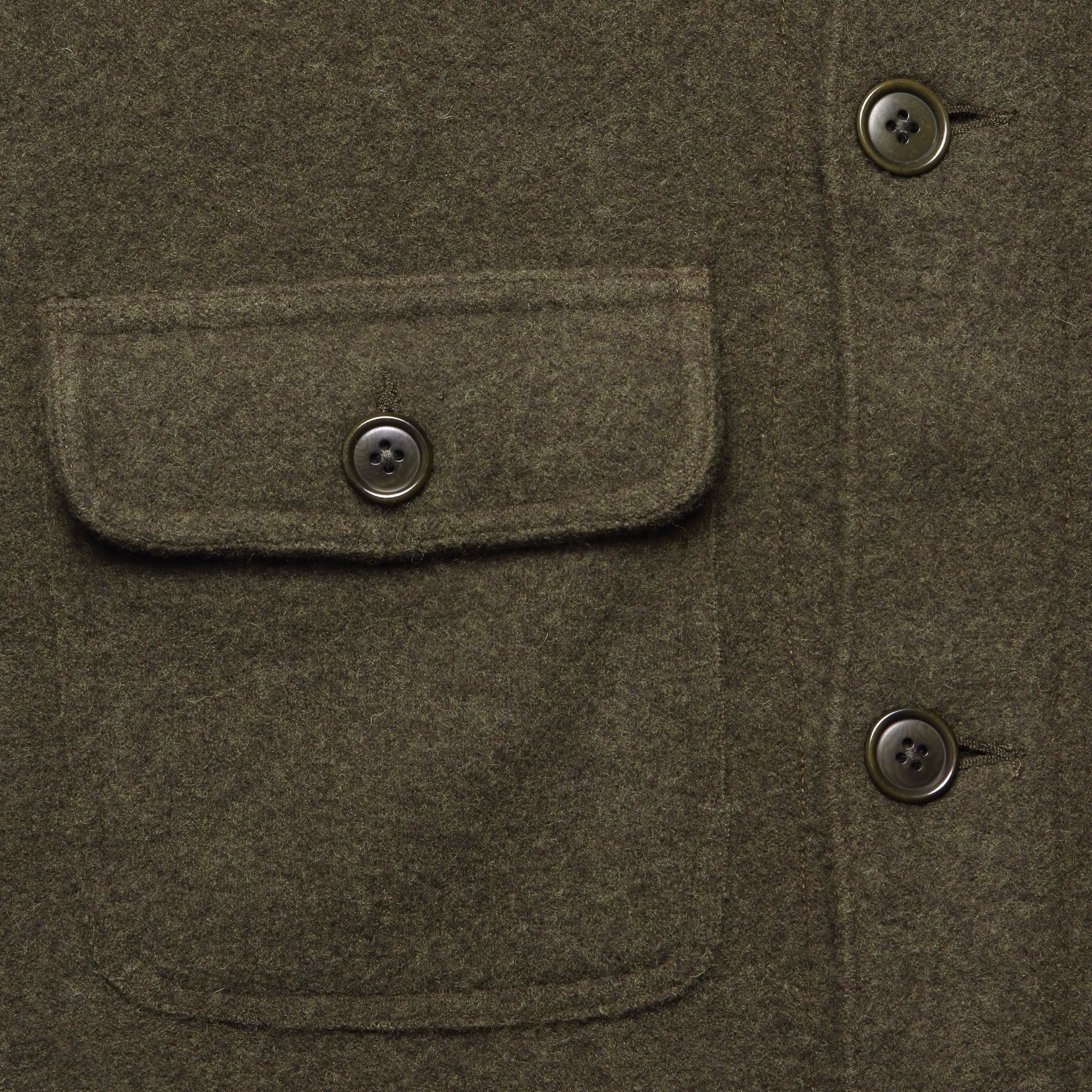 
                          Boiled Wool Work Jacket - Heather Olive
                        