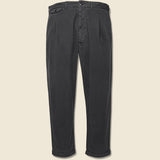 Standard Pleated Chino - Black - Alex Mill - STAG Provisions - Pants - Twill