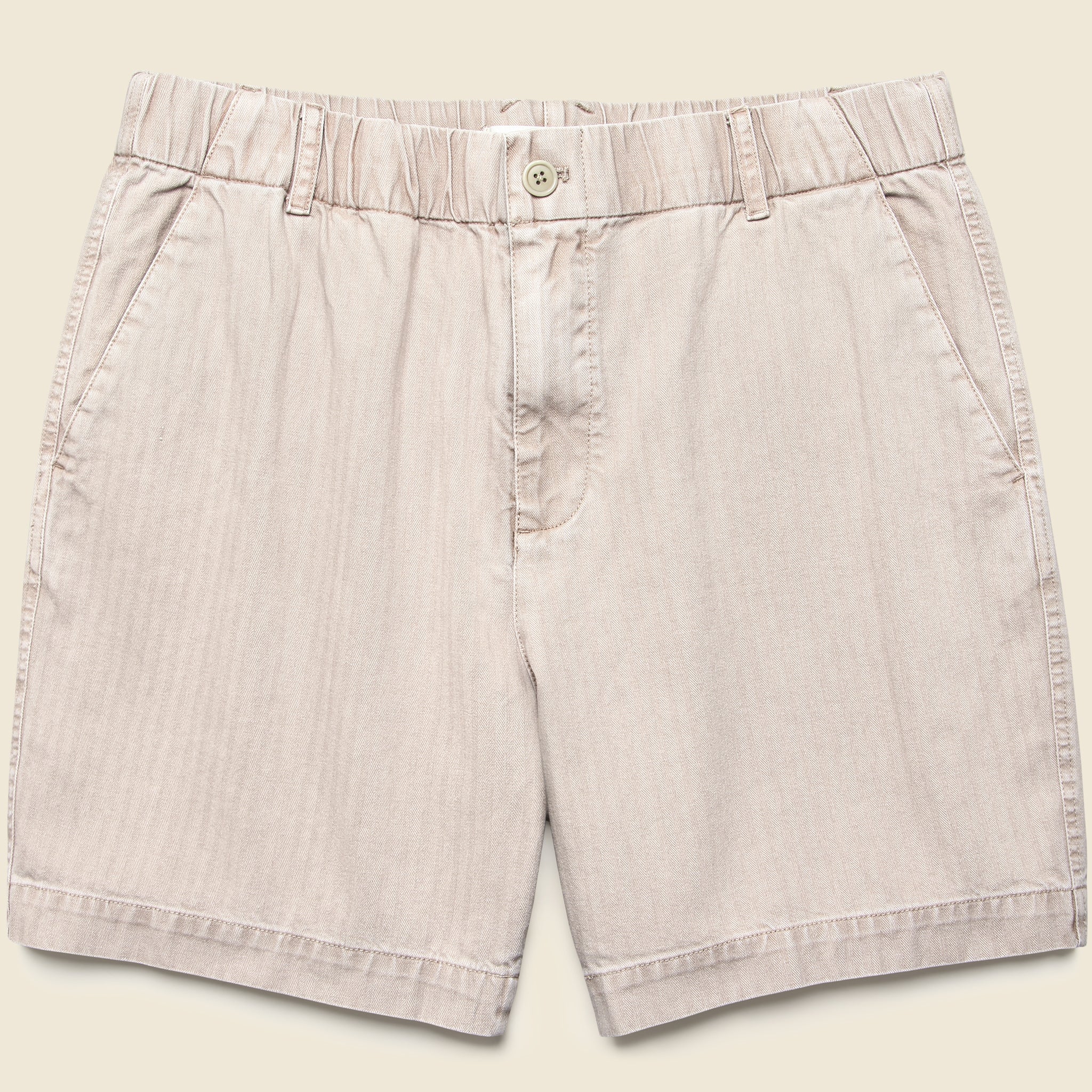 7" Herringbone Pull-On Shorts - Faded Grey - Alex Mill - STAG Provisions - Shorts - Solid