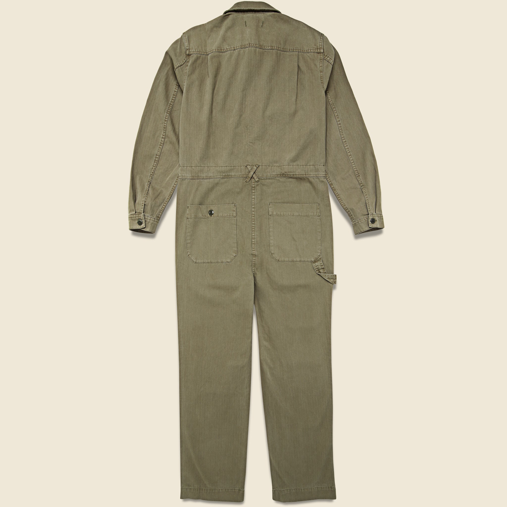 
                          Herringbone Jumpsuit - Olive - Alex Mill - STAG Provisions - Pants - Jumpsuit
                        