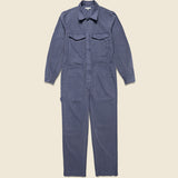 Cotton Herringbone Chino Jumpsuit - Storm Blue - Alex Mill - STAG Provisions - Pants - Jumpsuit